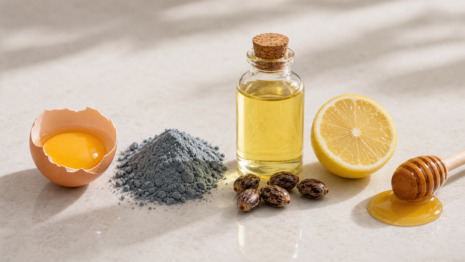 Маска для волос с голубой глиной