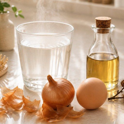 Маска от выпадения волос из луковой шелухи
